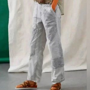 Anthropologie Pilcro The Roamer Lace Patchwork Embroidered Pant , Gray, Sz 29